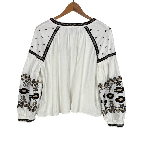 RD + Koko Shirt Jacket Embroidered Boho Blouse Peasant Festival Renaissance - Picture 3 of 9